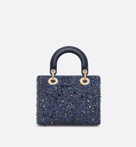 lady dior bleu strass|Small Lady Dior Bag Blue Strass.